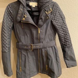 MICHAEL KORS navy blue rain/trench coat